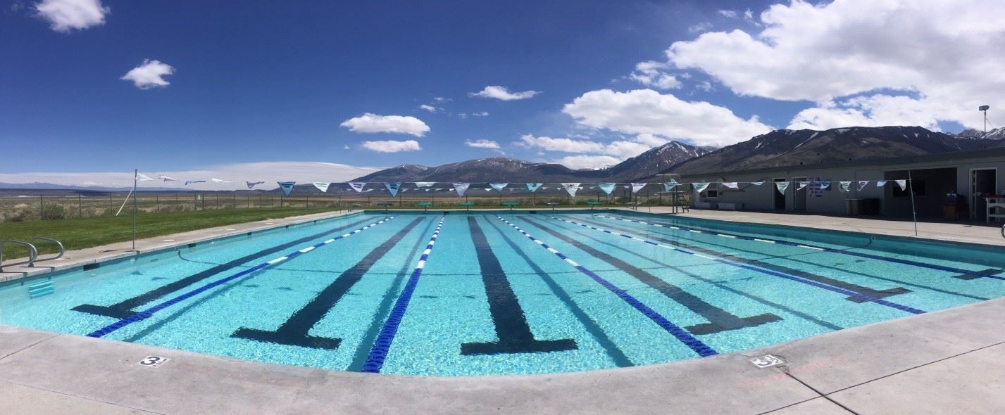 Panoramic of Whitmore Pool in summer.